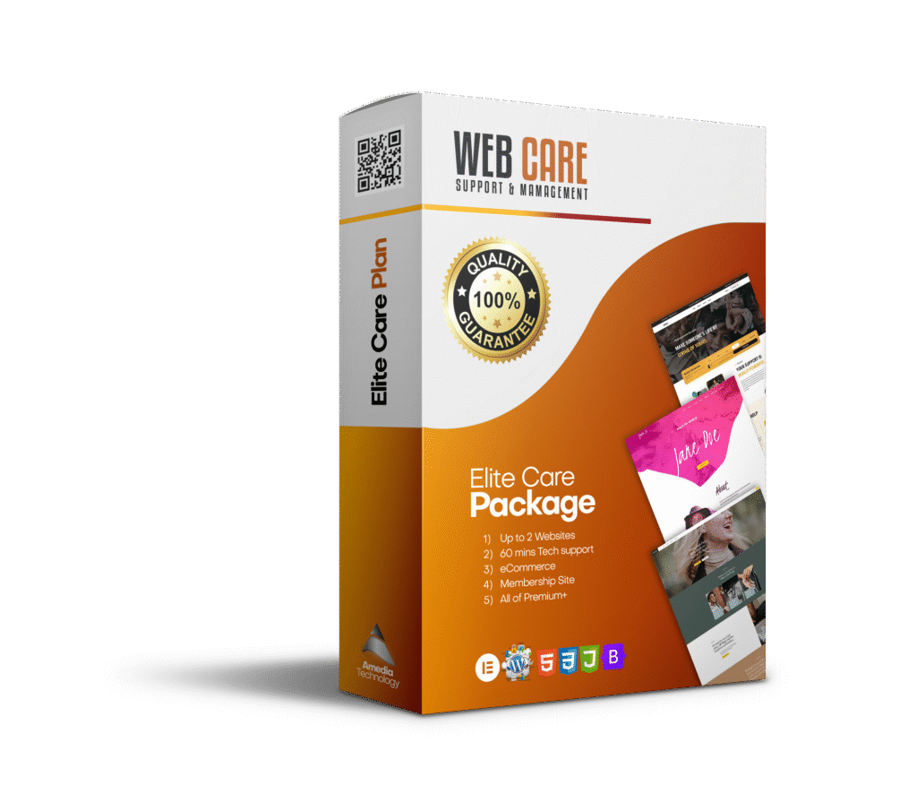 Product Box- Church Website Care management. -Elite pk.